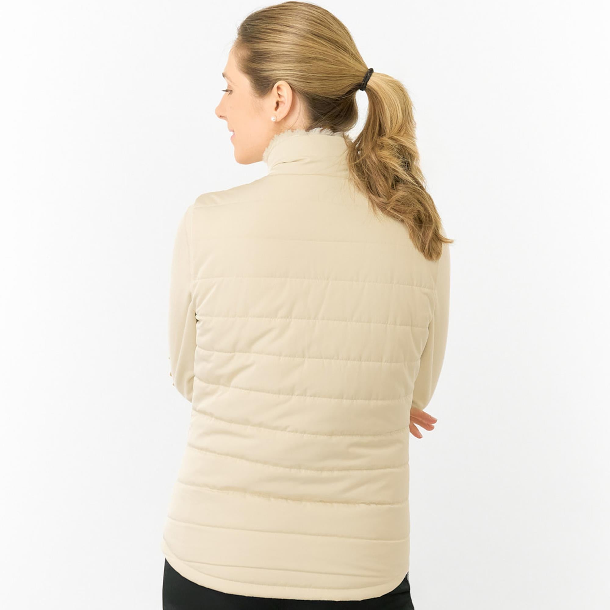 Pure Golf Hemisphere Faux Fur Ladies Golf Gilet Limestone